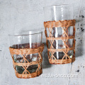 Rattan Cage Highball Glass Set